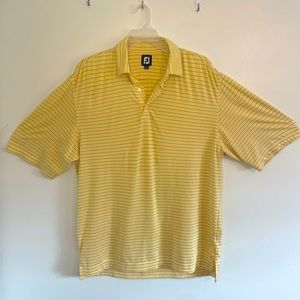FootJoy Yellow and Blue Stripes Polo Big and Tall Men's‎ Size LT